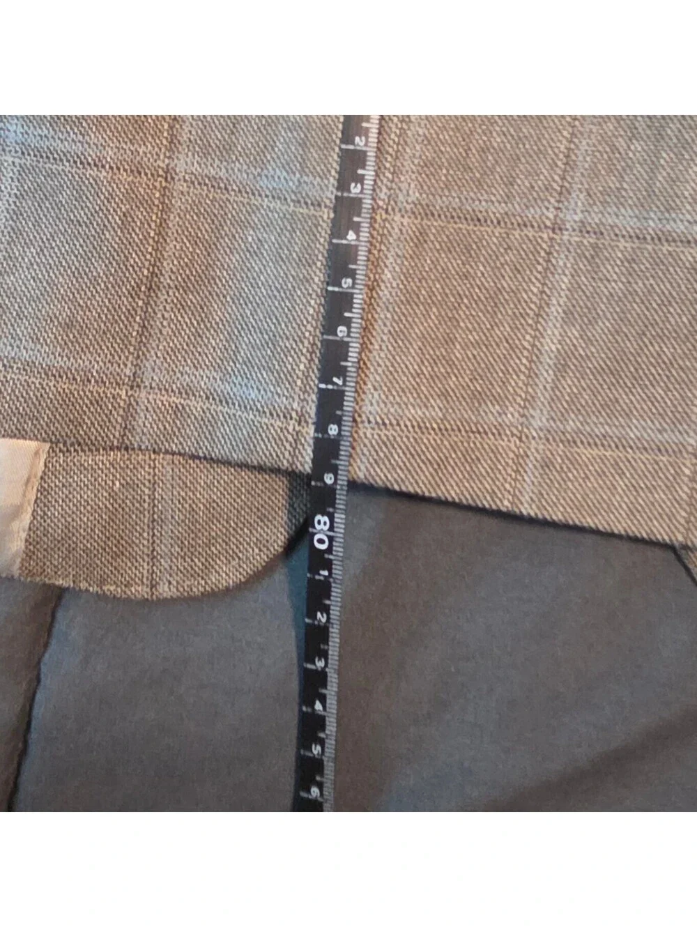 Calvin Klein Men's 46R Gray Plaid Blazer Sport Coat Two Button Jacket